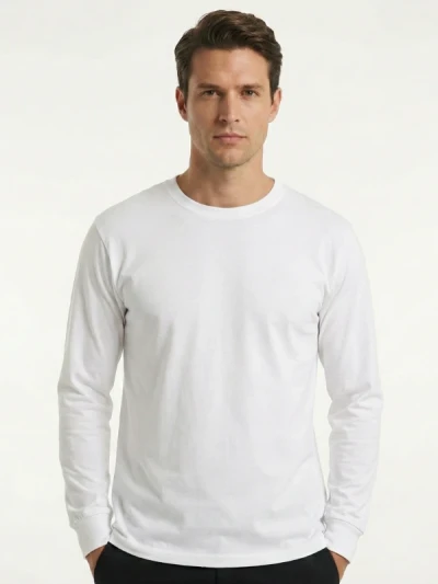 Футболка з довгим рукавом Fruit of the Loom Long Sleeve Біла